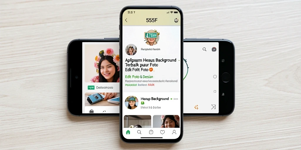Tampilan antarmuka aplikasi Hapus Background 555F yang user-friendly.