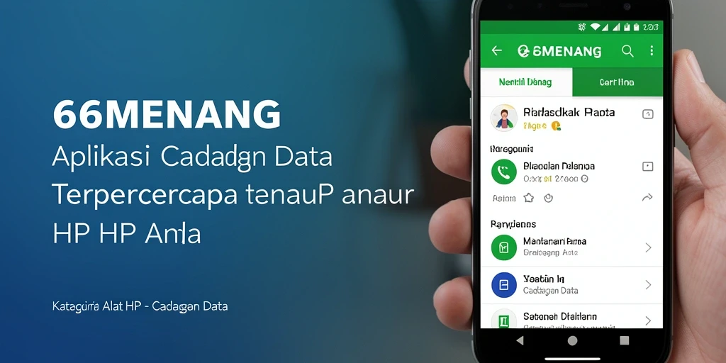 Tampilan antarmuka aplikasi cadangan data 66MENANG yang user-friendly.