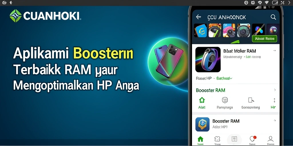 Tampilan antarmuka CUANHOKI yang intuitif untuk pengoptimalan RAM.