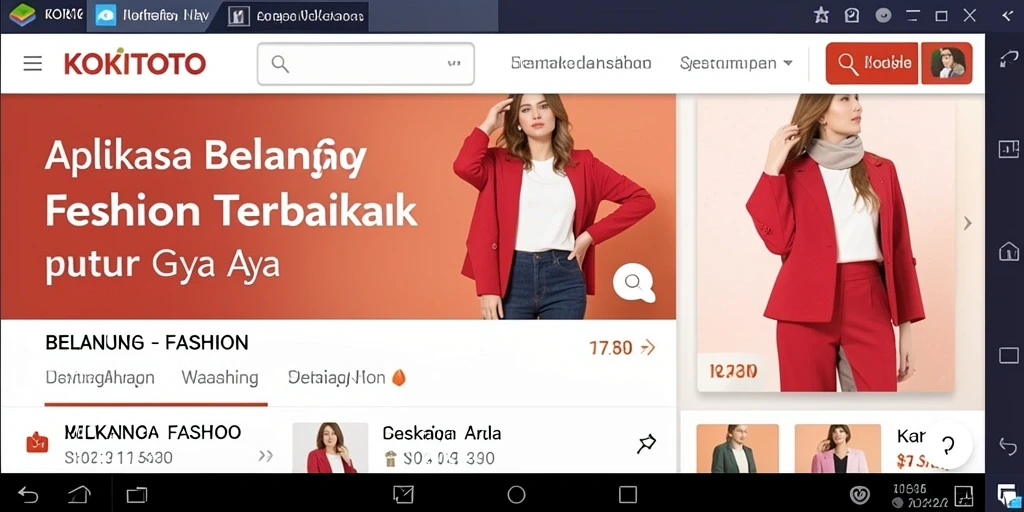 Antarmuka KOKITOTO yang menarik dengan berbagai pilihan fashion.