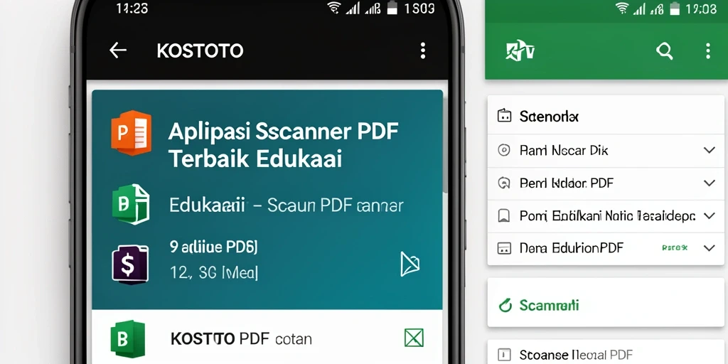 Antarmuka aplikasi KOSTOTO untuk pemindaian PDF yang intuitif.